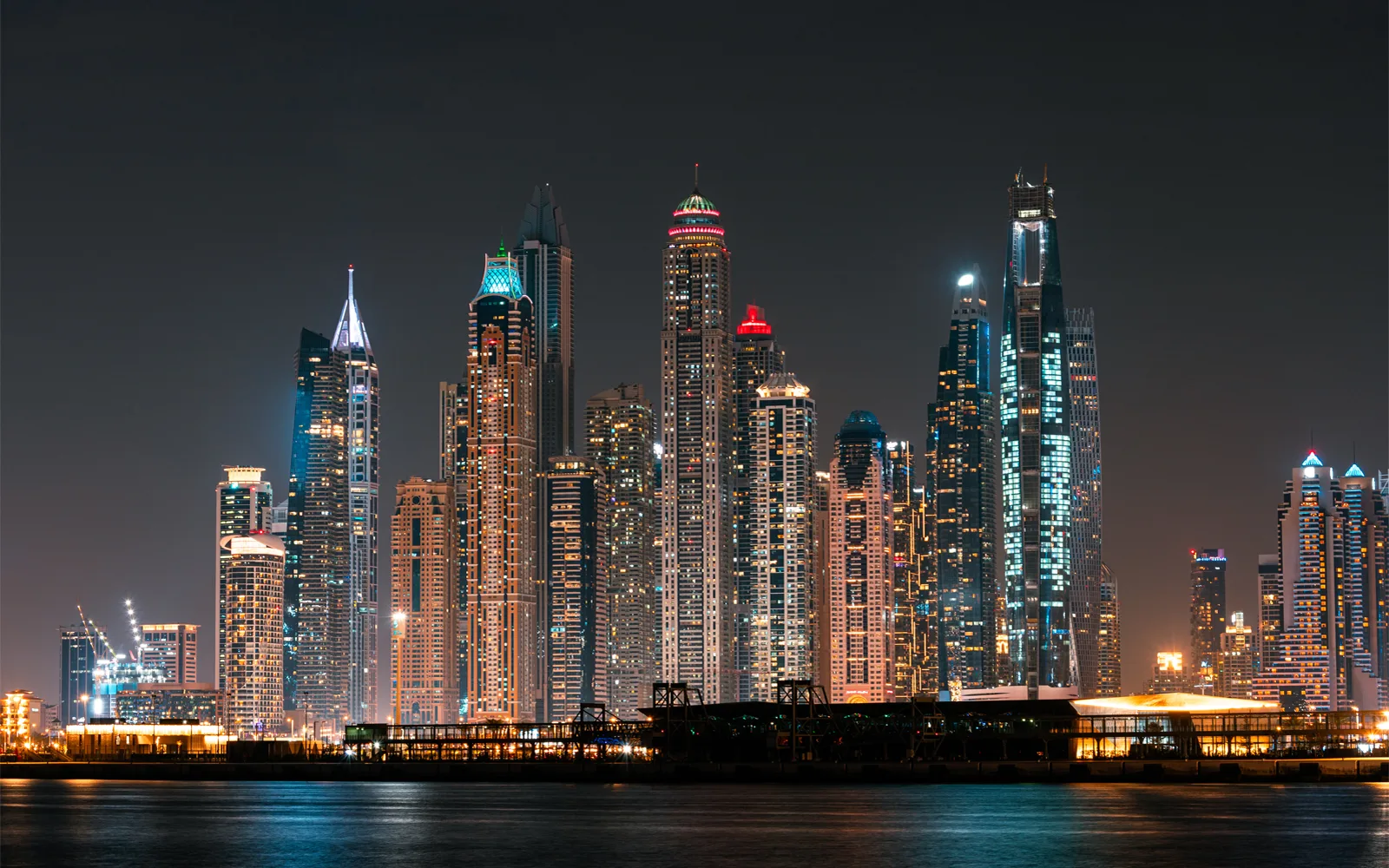 Dubai Night view Buildings